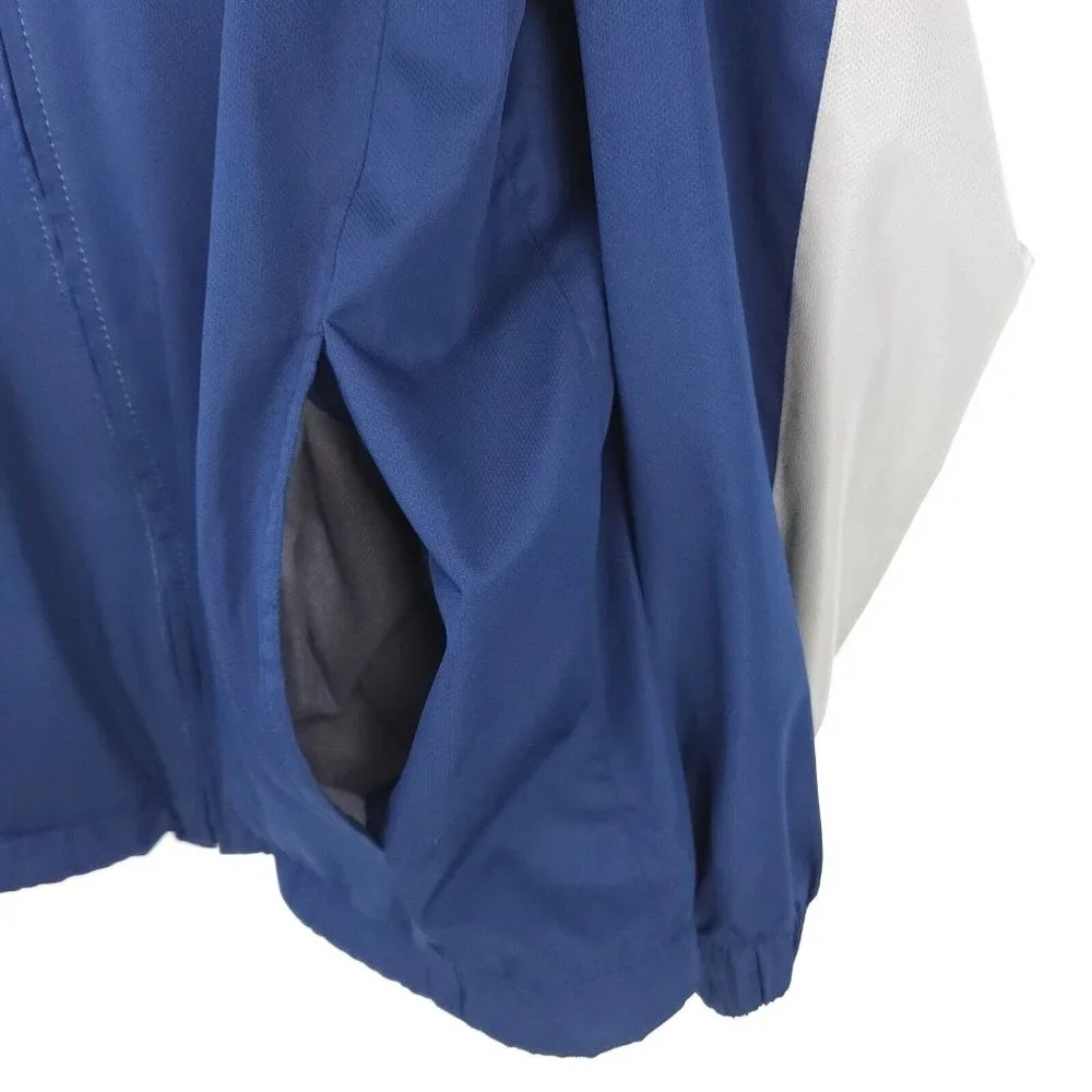 NFL Team Apparel NE Patriots Mens Size M Fleece Lined Full Zip Jacket Blue/Grey